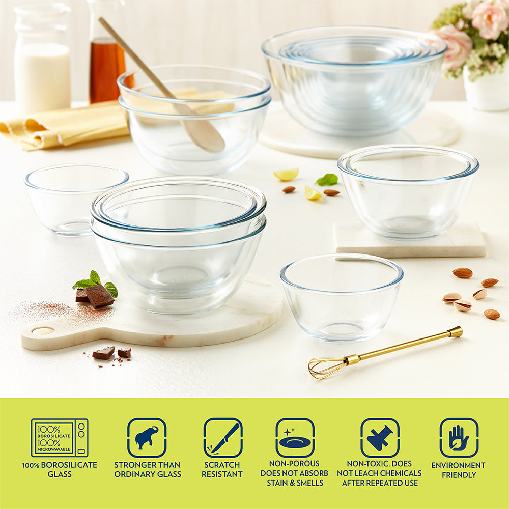 Borosil Mixing Bowl without Lid (2 L)