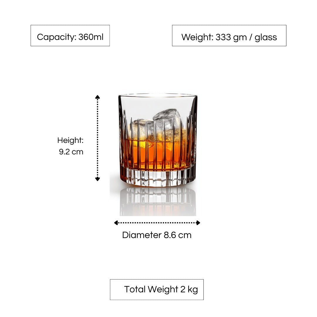 RCR Timeless DOF Tumblers, Set of 6 (360 ml)