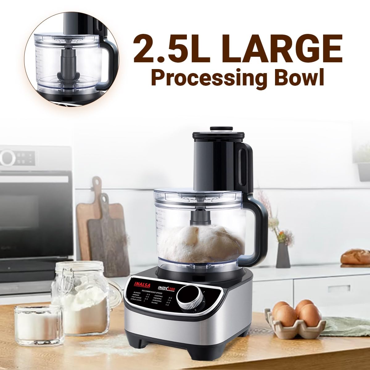 Inalsa Food Processor Inox 1200