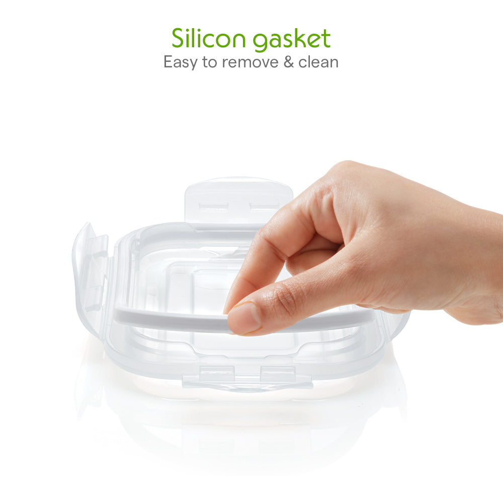 Borosil Klip N Store Rectangle Glass Container (640 ml)