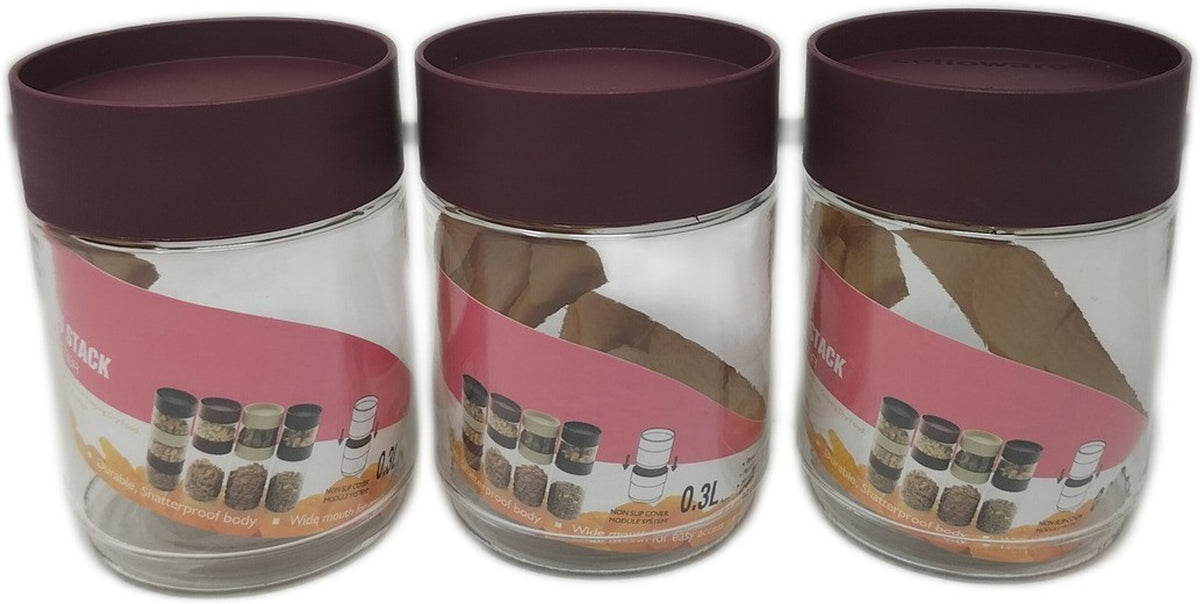 Cello Modustack Red, Set of 3 (300 ml)