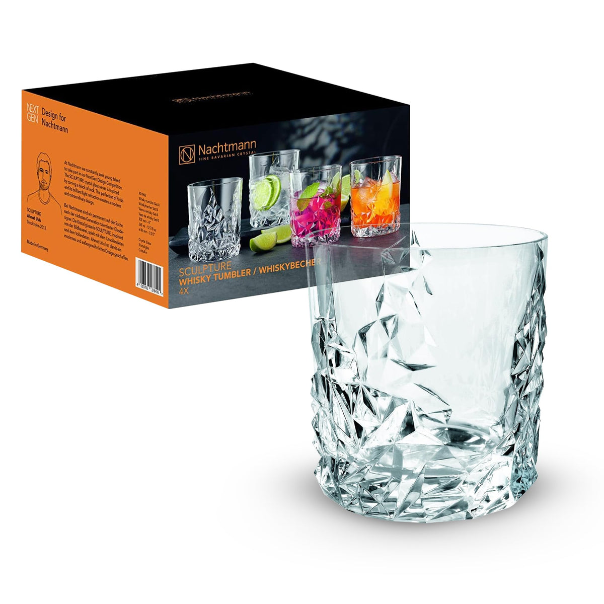 Nachtmann Sculpture Whisky Tumbler, Set of 6 (340 ml)