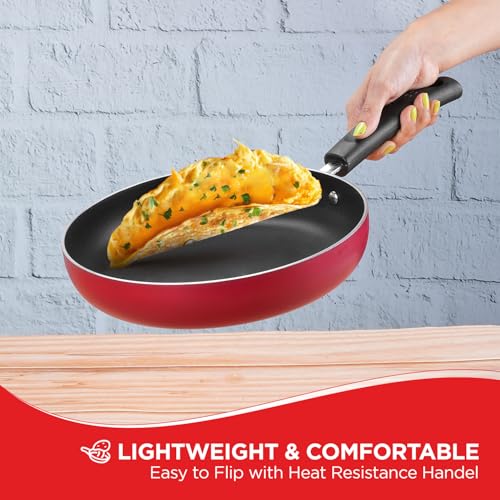 Vinod Zest Inducto Aluminium Non-Stick Deep Frypan with Glass Lid (24 cm)