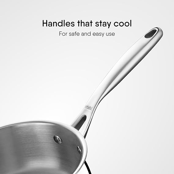 Stahl Artisan Triply Stainless Steel Belly Sauce Pan with Lid – 2.4L