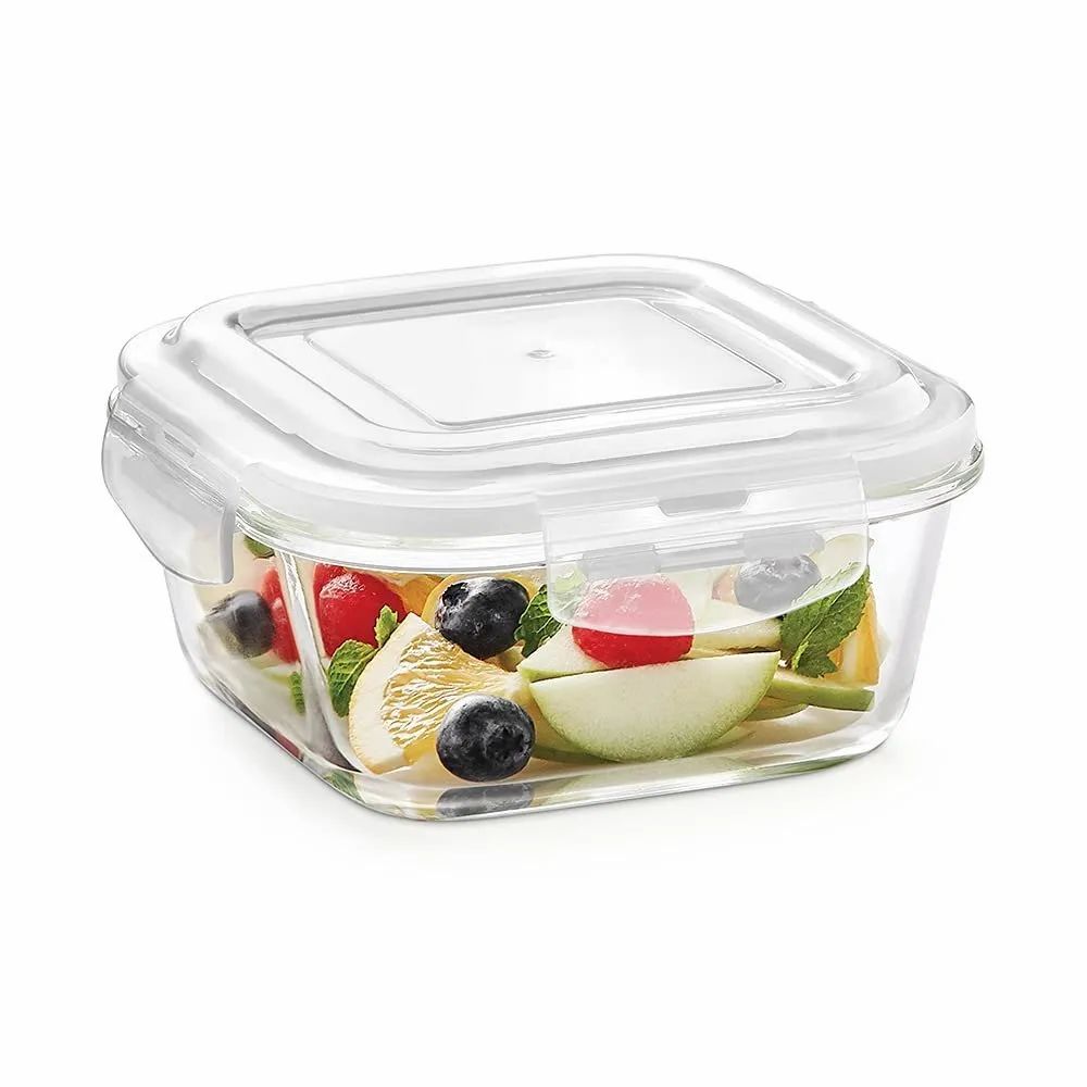 Borosil Klip N Store Square Glass Container (1 L)