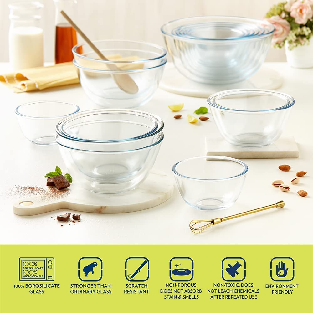 Borosil Mixing Bowl with Lid (1.5 L)