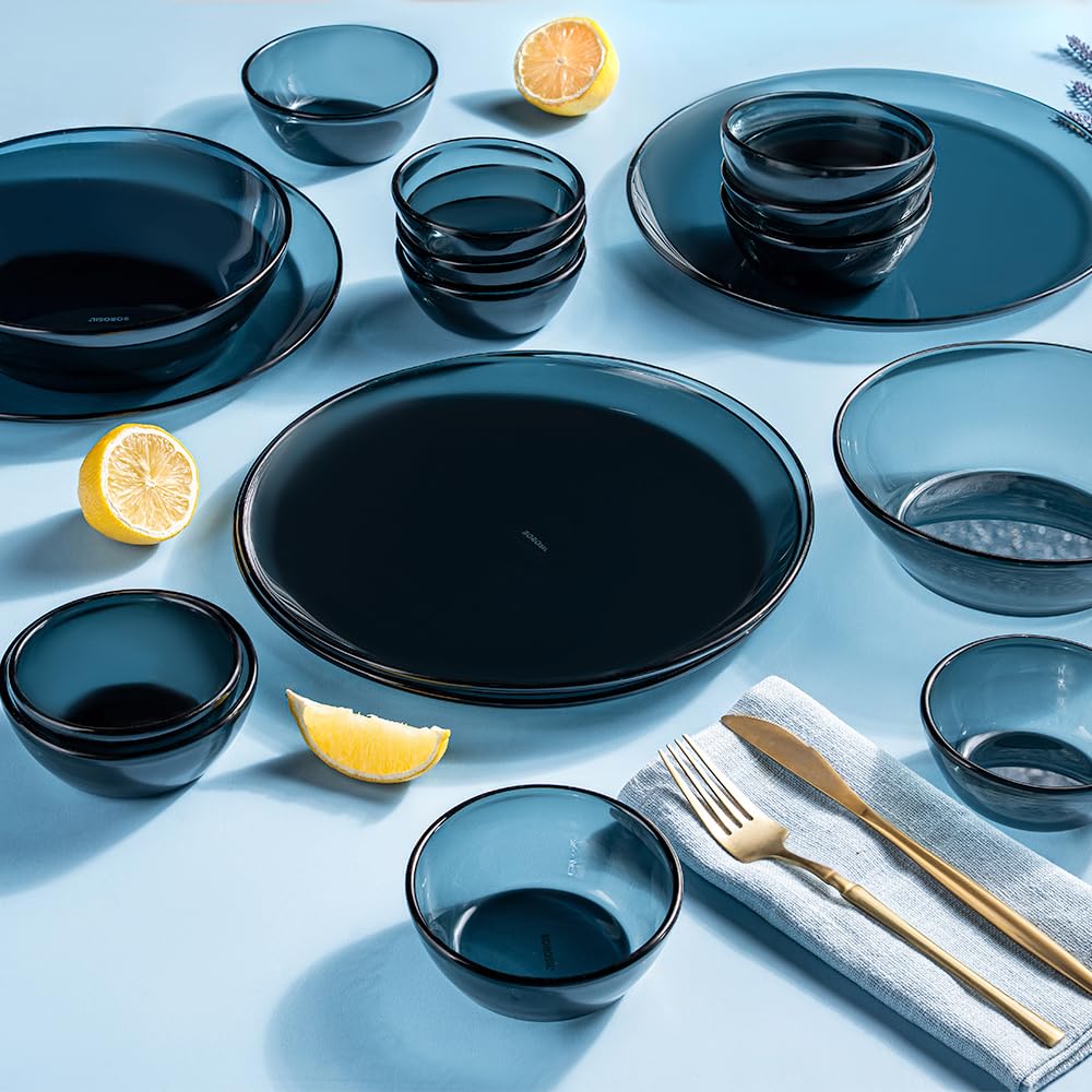 Borosil Aura Ion Glass Dinner Set (20 Pieces)