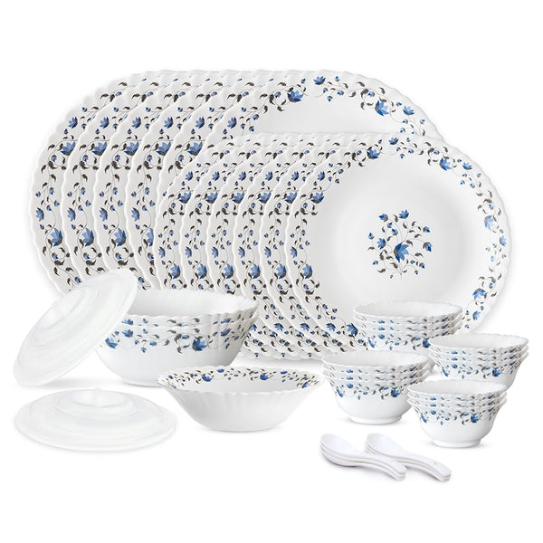 Larah by Borosil Helena Opalware Dinner Set – 35 Pieces
