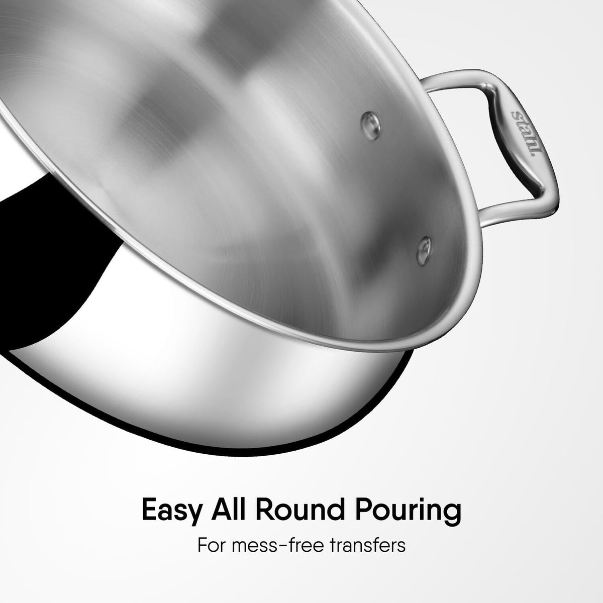 Stahl Artisan Triply Stainless Steel Biryani Handi with Dual Lid – 5.5L