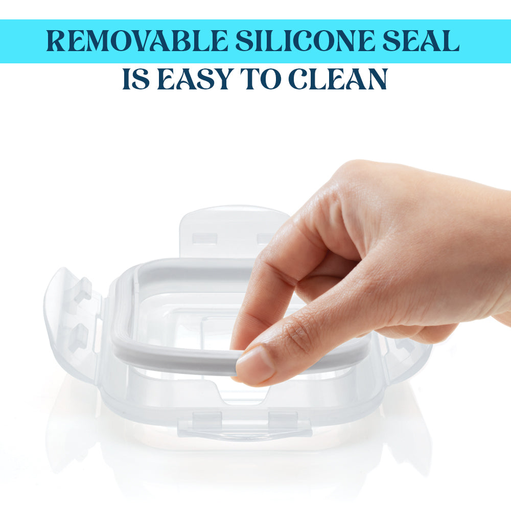 Borosil Klip N Store Square Glass Container (800 ml)