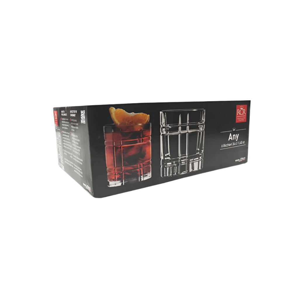 RCR Any DOF Tumblers, Set of 6 (340 ml)