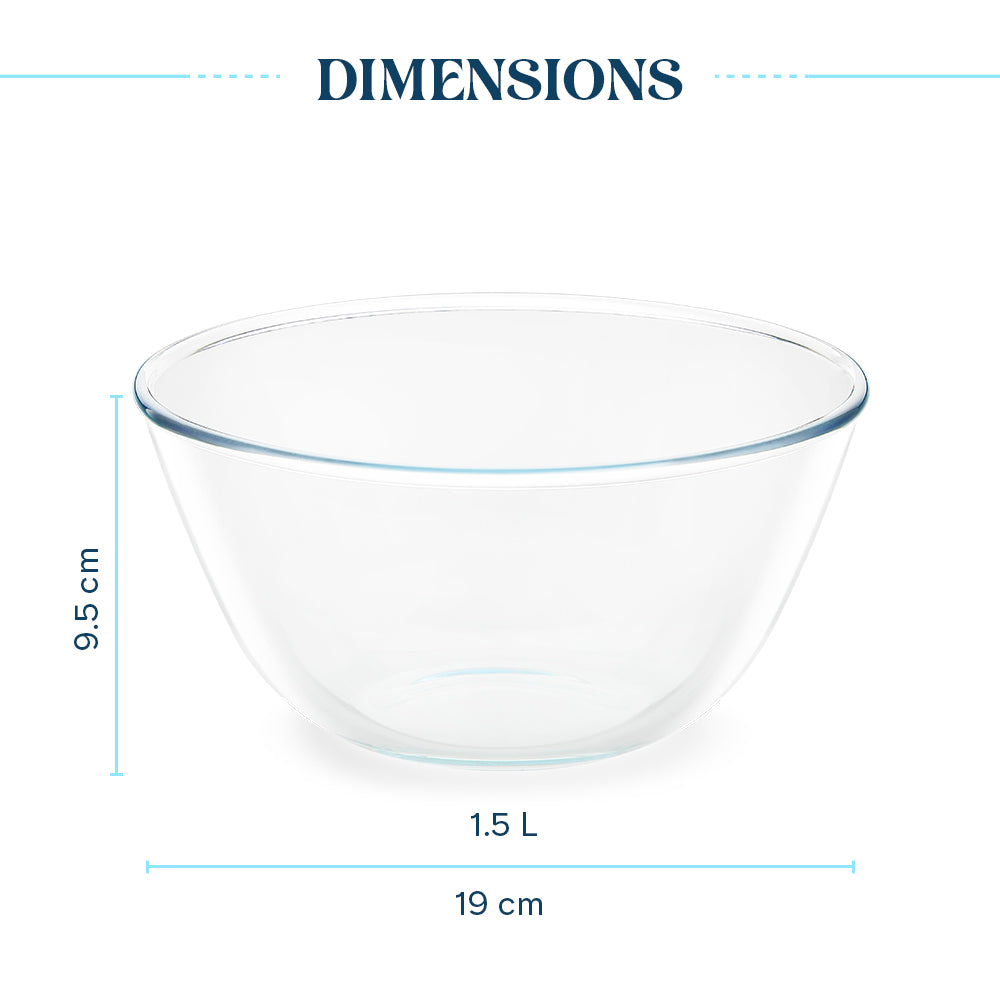Borosil Mixing Bowl without Lid (1.5 L)