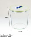 Glasslock Classic Round Glass Container (720 ml)