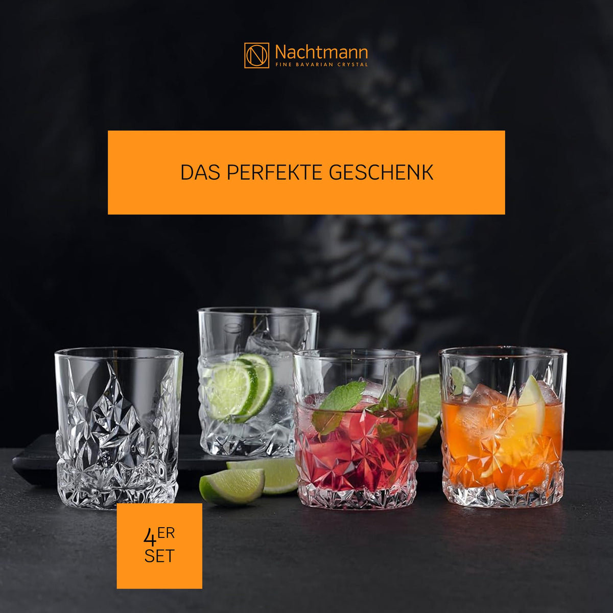 Nachtmann Sculpture Whisky Tumbler, Set of 6 (340 ml)