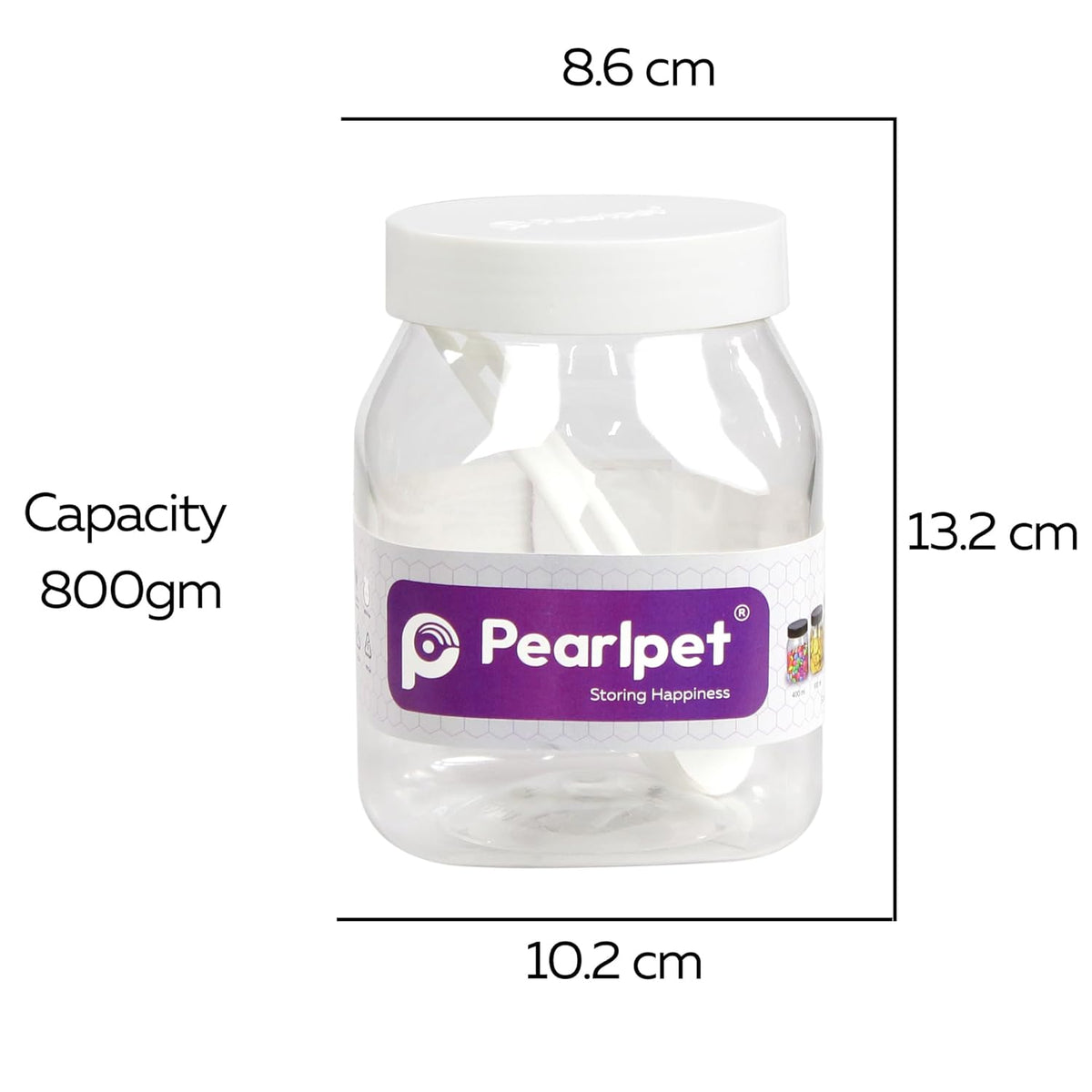 Pearlpet Space Saver, Set of 3 (White) (800 g)