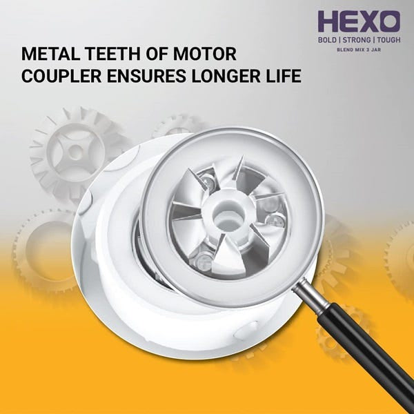 Hexo 1000W Mixer Grinder with 3 Jars