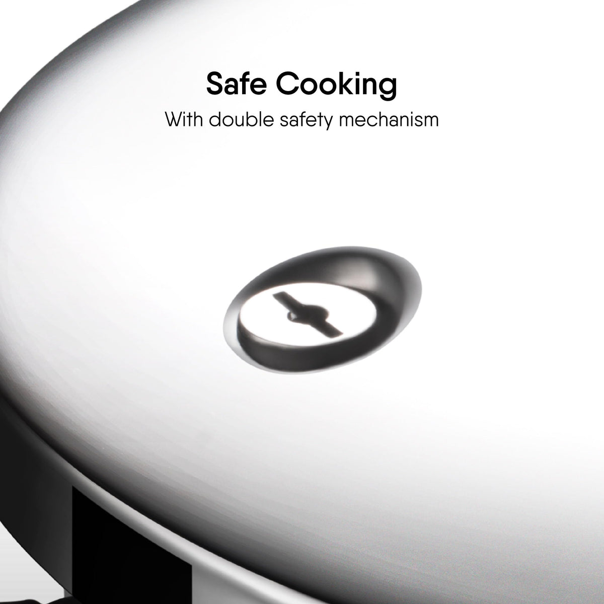 Stahl Triply Stainless Steel Versatil 3L Broad Pressure Cooker with Lid Induction & Gas Compatible Inner Lid Premium 3-Layer Stainless Steel Cooker