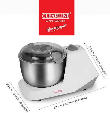 Clearline Automatic Electric Atta Kneader Dough Maker (White, 500g)