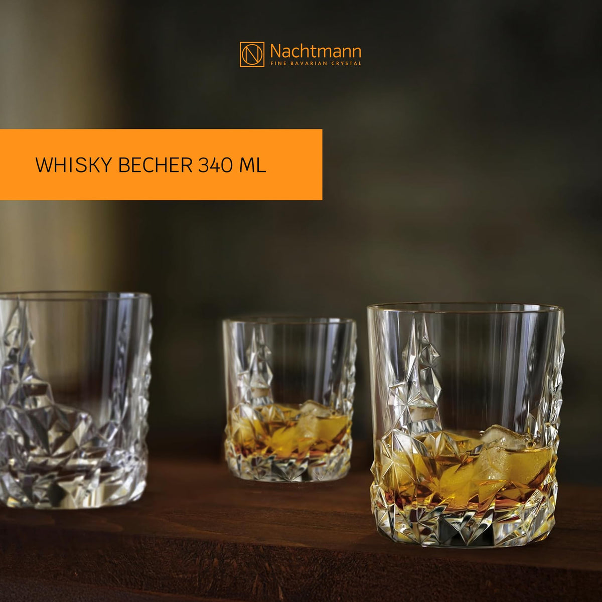 Nachtmann Sculpture Whisky Tumbler, Set of 6 (340 ml)