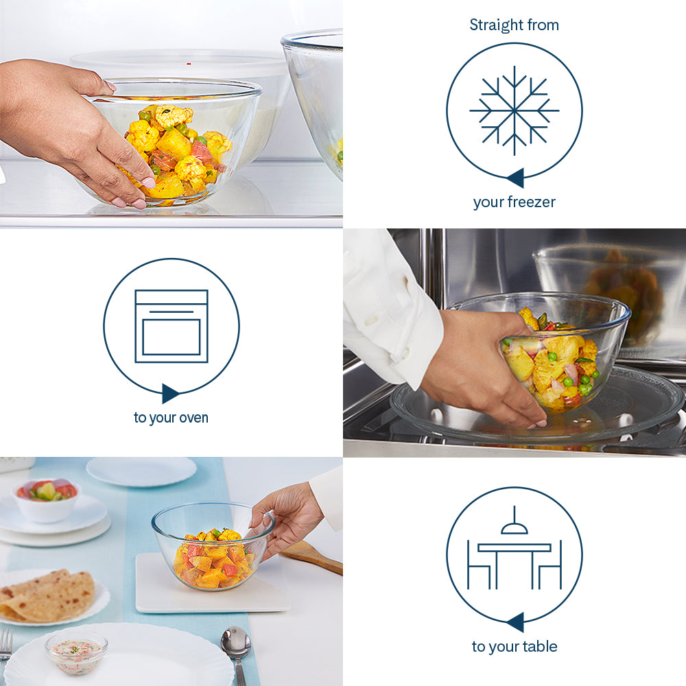 Borosil Mixing Bowl without Lid (1 L)