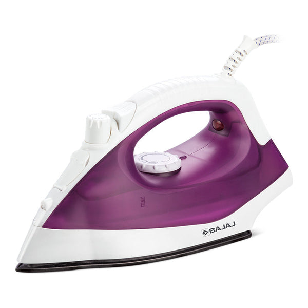 Bajaj MX16 Steam Iron, Black/Pink (1400W)