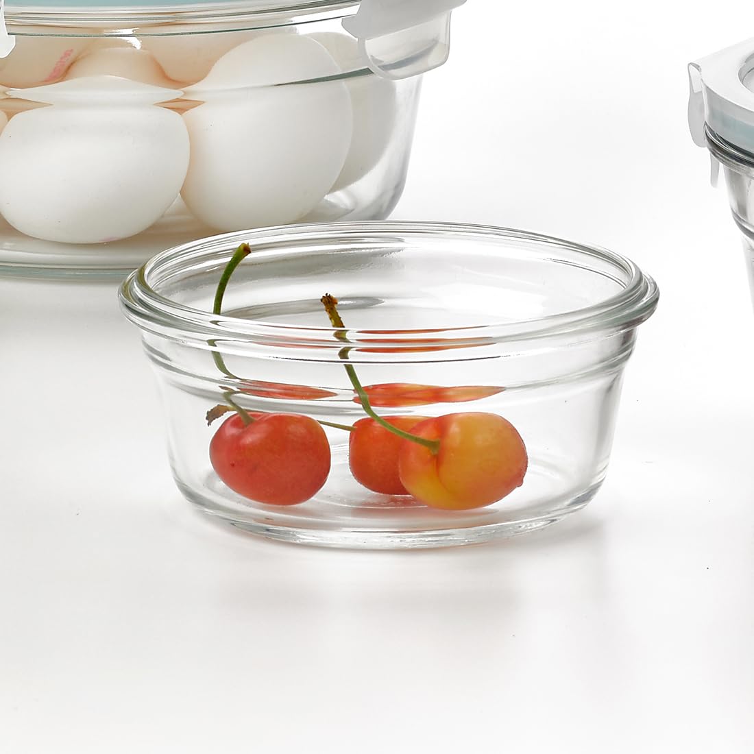 Glasslock Ring Taper Round Glass Container (450 ml)