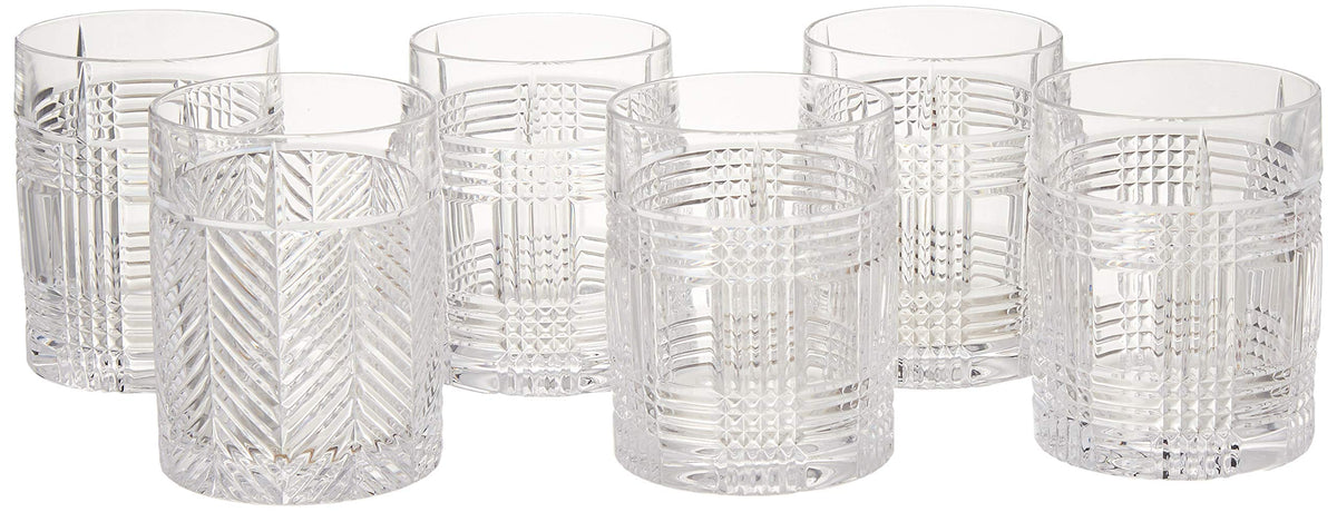 Nachtmann Check Whisky Tumbler, Set of 6