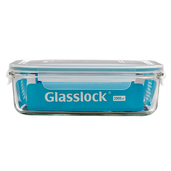 Glasslock Classic Rectangle Glass Container (2000 ml)