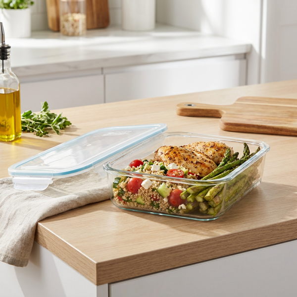 Glasslock Classic Rectangle Glass Container (2000 ml)