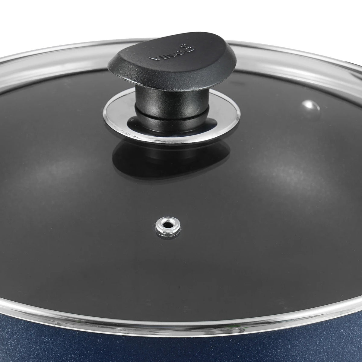 Vinod Zest Non-Stick Deep Kadai with Glass Lid (1.4 L)