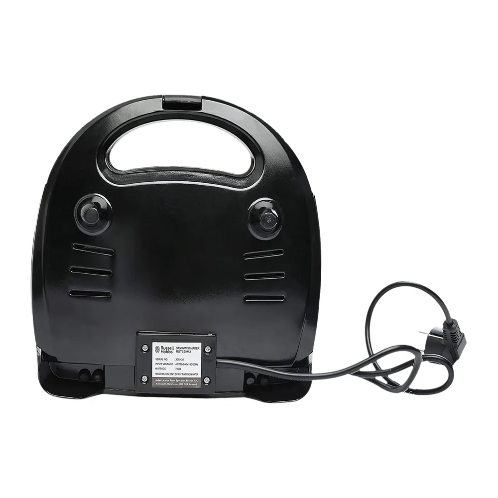 Russell Hobbs 3-in-1 Sandwich Maker (Black & Silver, 750W)