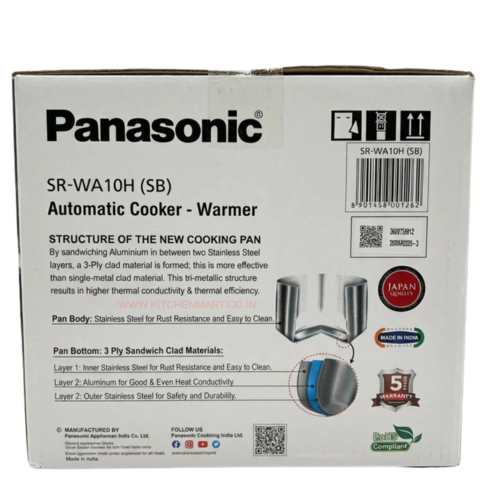 Panasonic SR-WA10H (SB) Automatic Rice Cooker (1L)