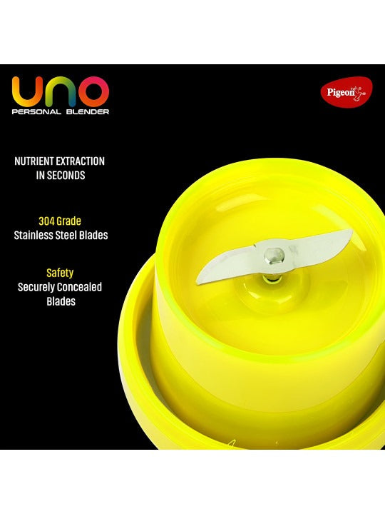 Pigeon Uno Portable Blender Juicer Mixer Grinder (Green, 330ml)