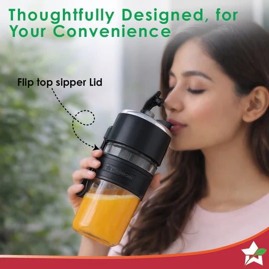 Wonderchef Nutri Cup Zip Portable Blender (Black, 350ml)