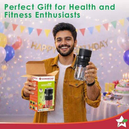 Wonderchef Nutri Cup Zip Portable Blender (Black, 350ml)