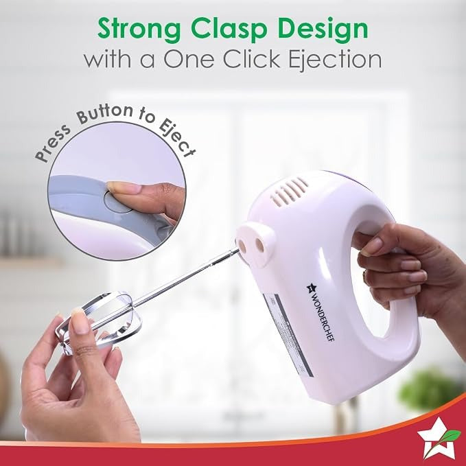 Wonderchef Ultima Plus Hand Mixer (White, 200W)
