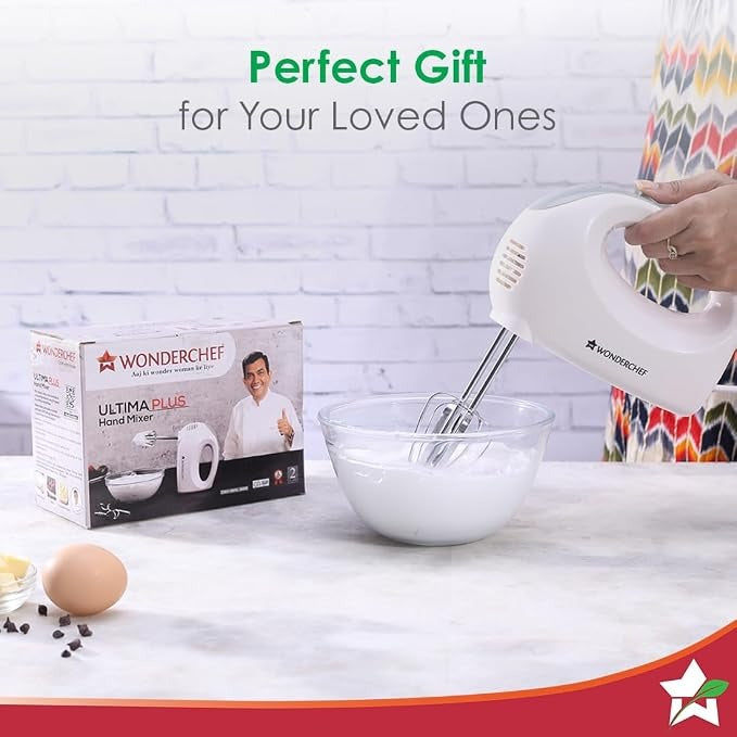 Wonderchef Ultima Plus Hand Mixer (White, 200W)