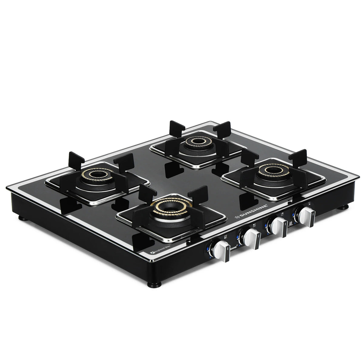 Sunshine Arrow Glass Top Gas Stove (4 Burner, Manual Ignition)