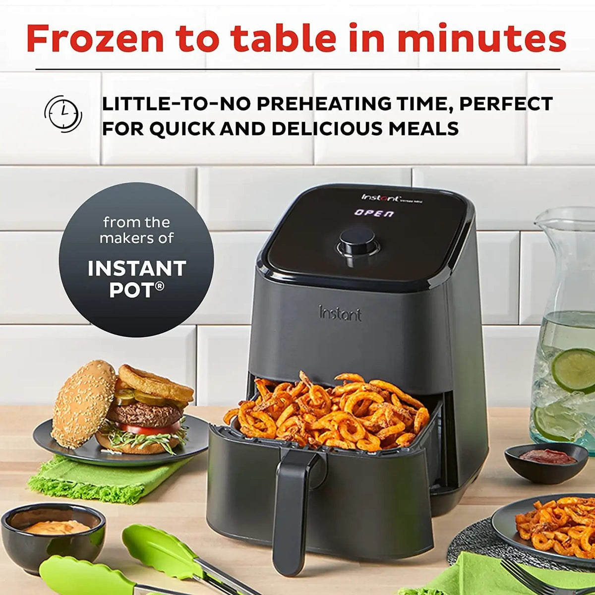 Instant Pot Vortex 2 Qt Digital Air Fryer (Black, 2 Litres Oil Capacity)