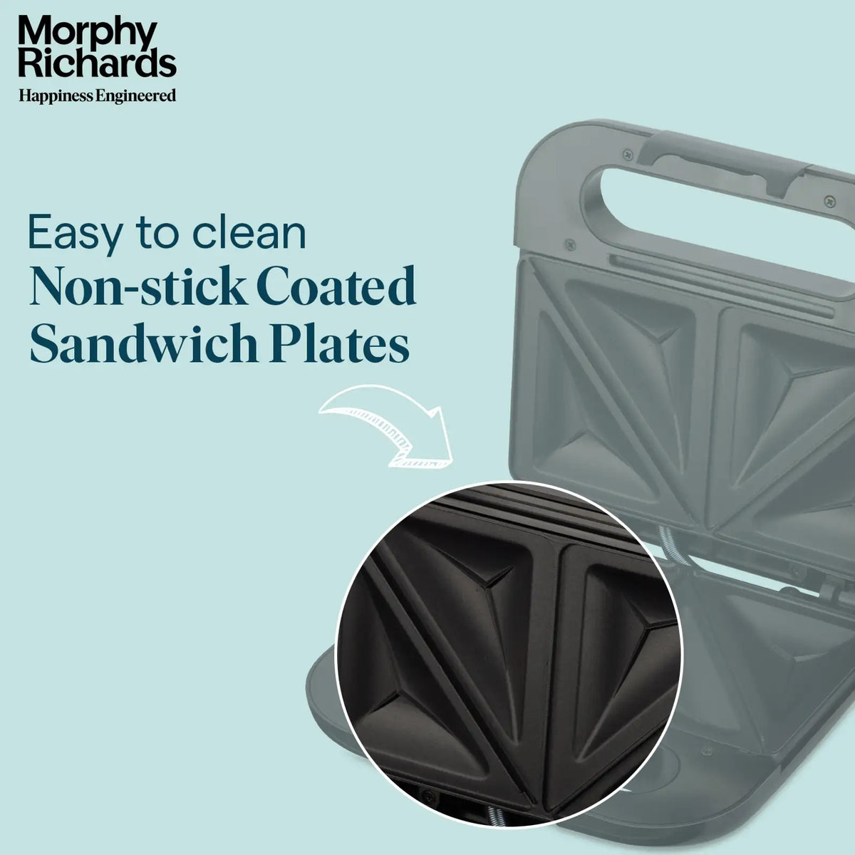 Morphy Richards Voyager Ultra Sandwich Toast Maker (Black, 750W)