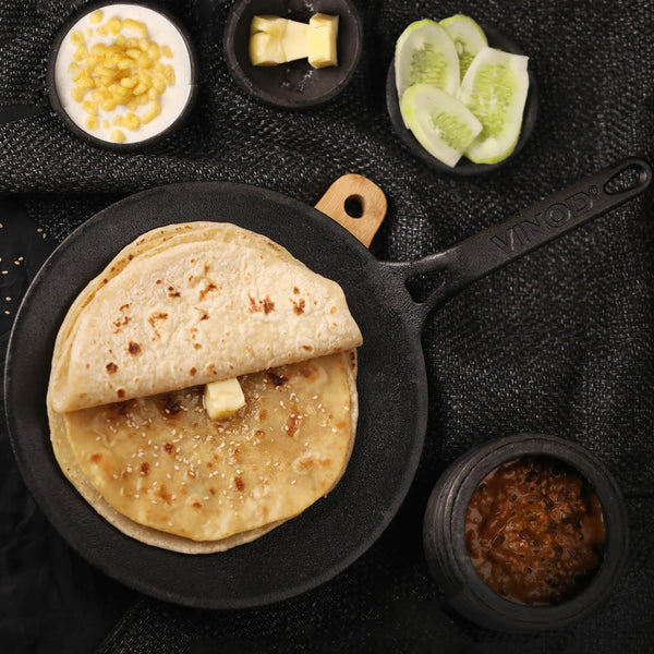 Vinod Legacy Pre-Seasoned Cast Iron Roti Tawa (26 cm)