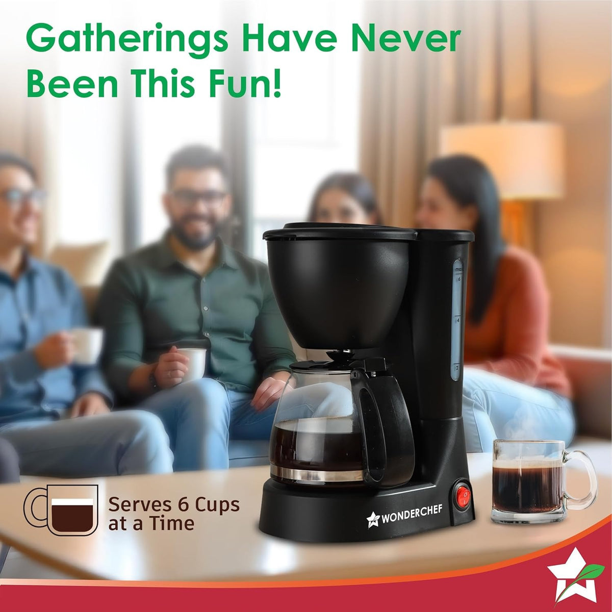 Wonderchef Swift Brew Coffee Machine (Black, 600ml)