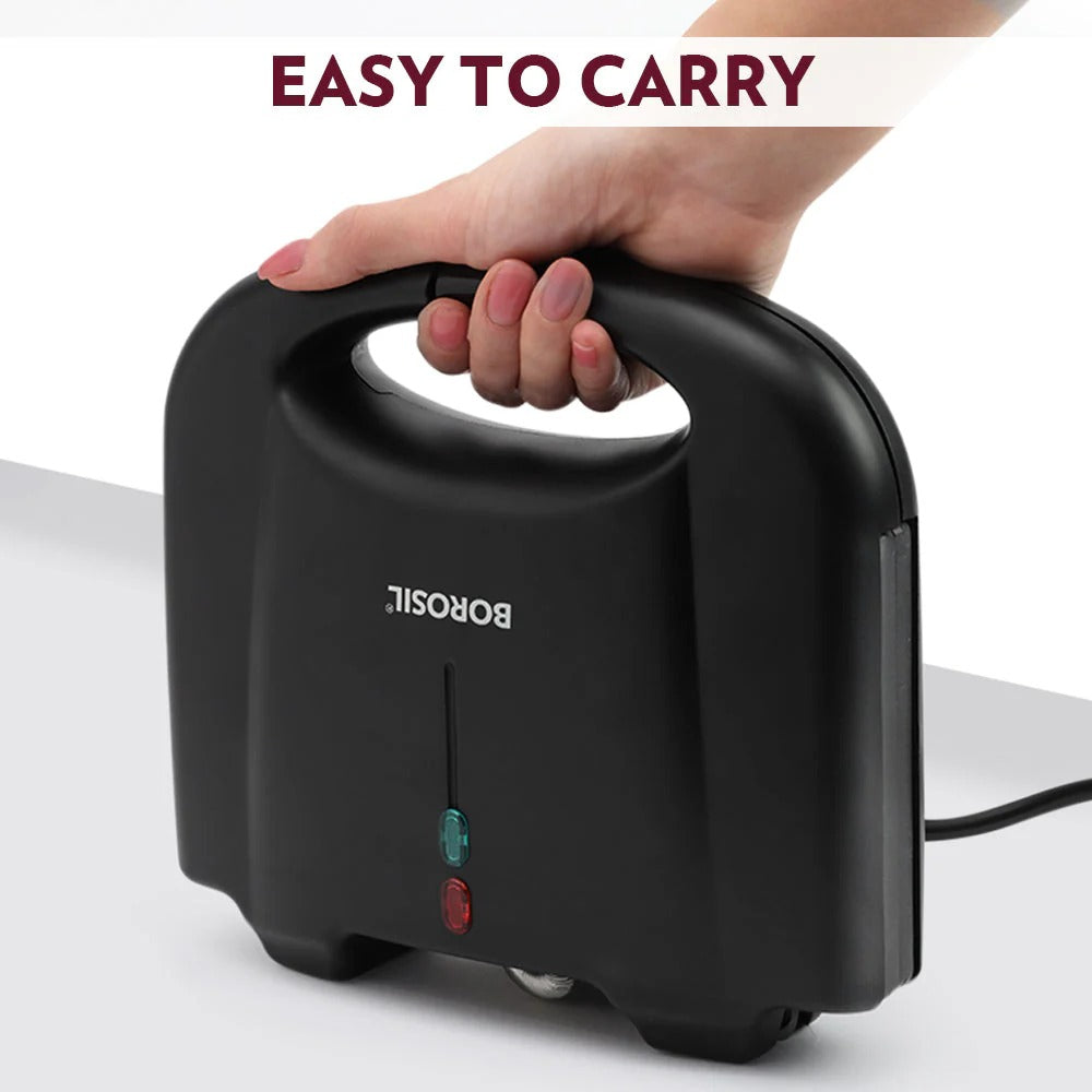 Borosil Klassy Sandwich Maker (Black, 800W)