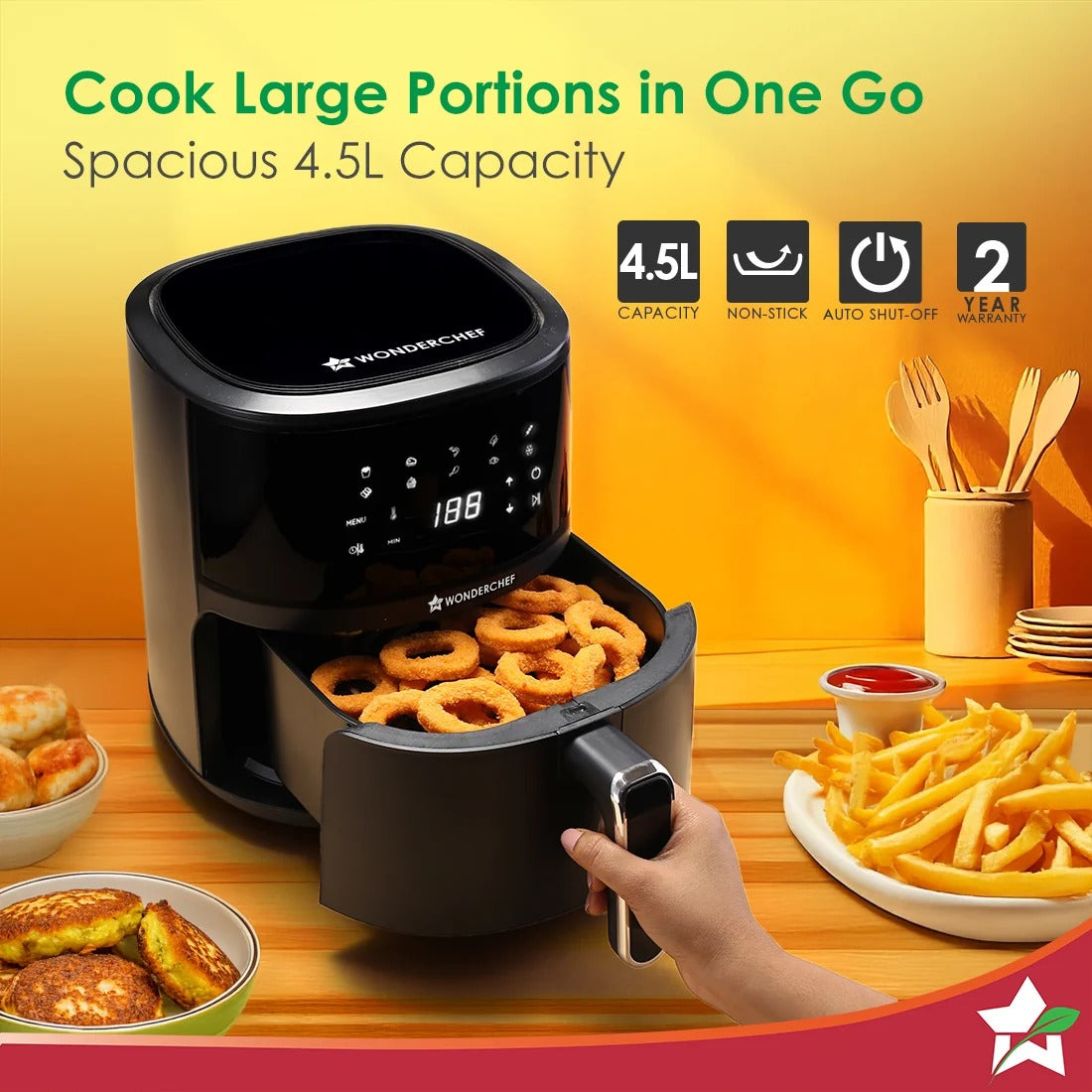Wonderchef Neo Pro Digital Air Fryer (4.5L) (1300W)