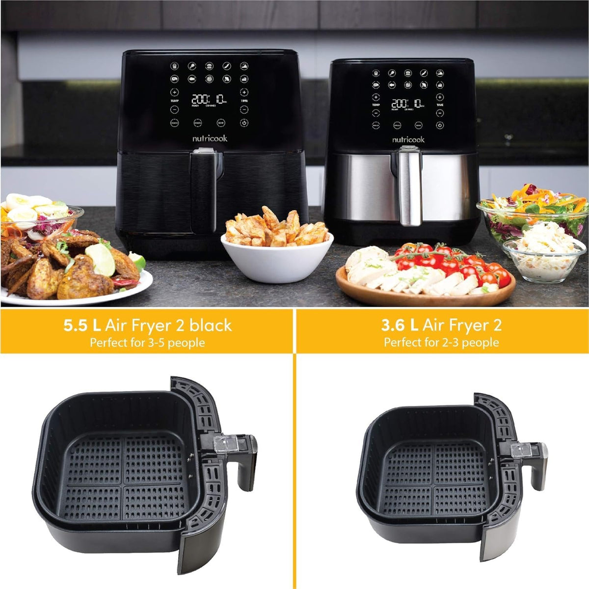 Nutricook Air Fryer 2 (Black, 5.5 Litre)