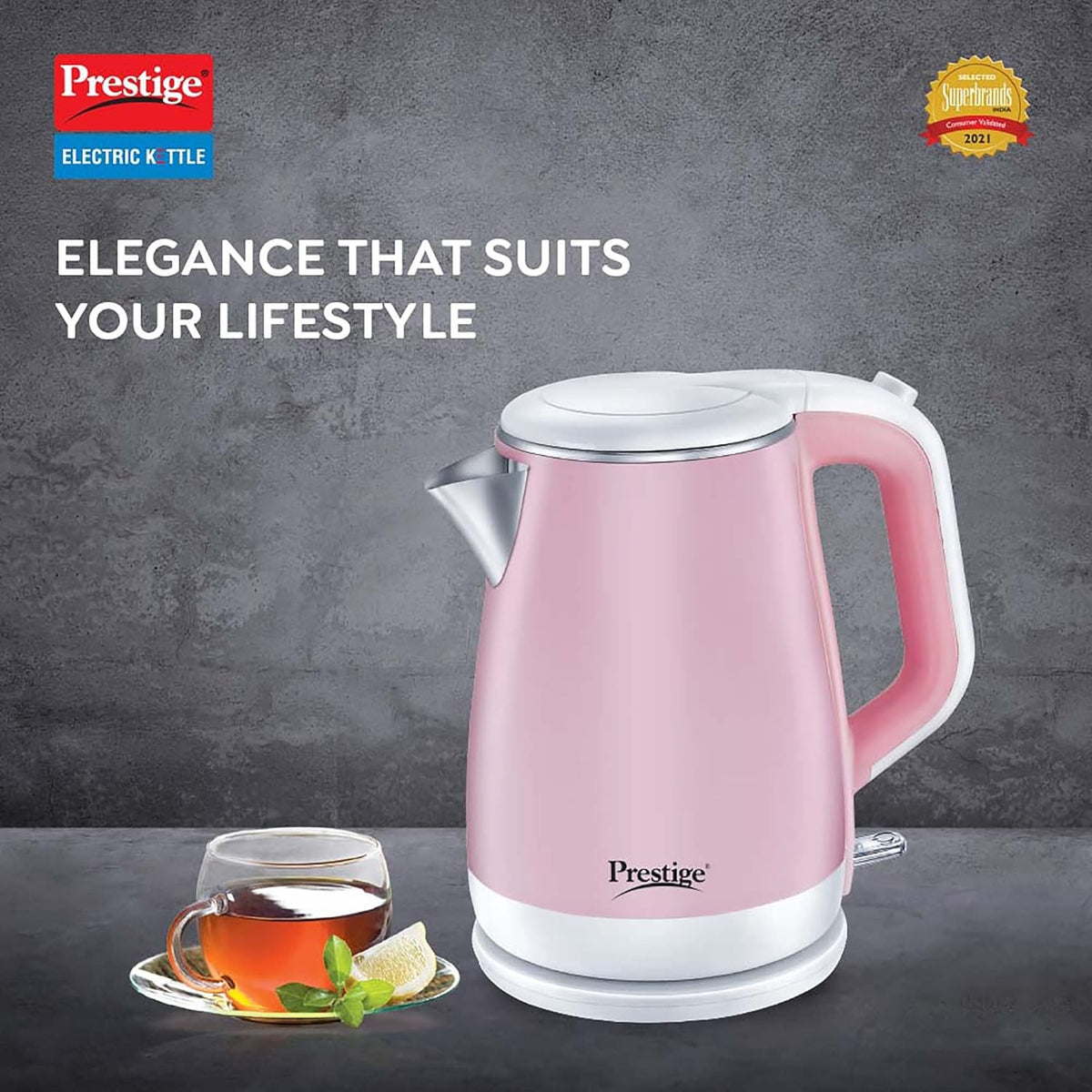 Prestige PKPC Pink Electric Kettle (Pink, 1.5 Litre)