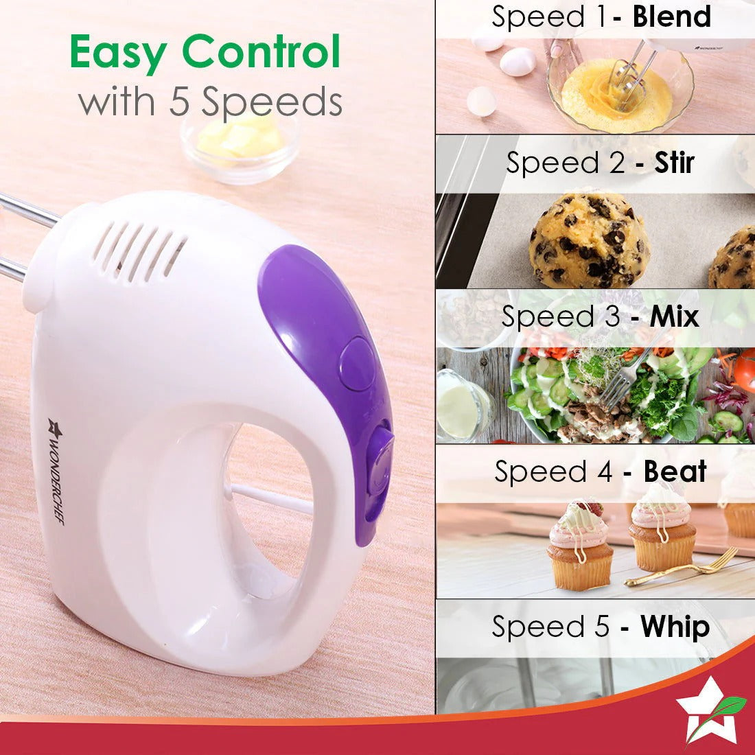 Wonderchef Acura Plus Hand Mixer (White, 200W)