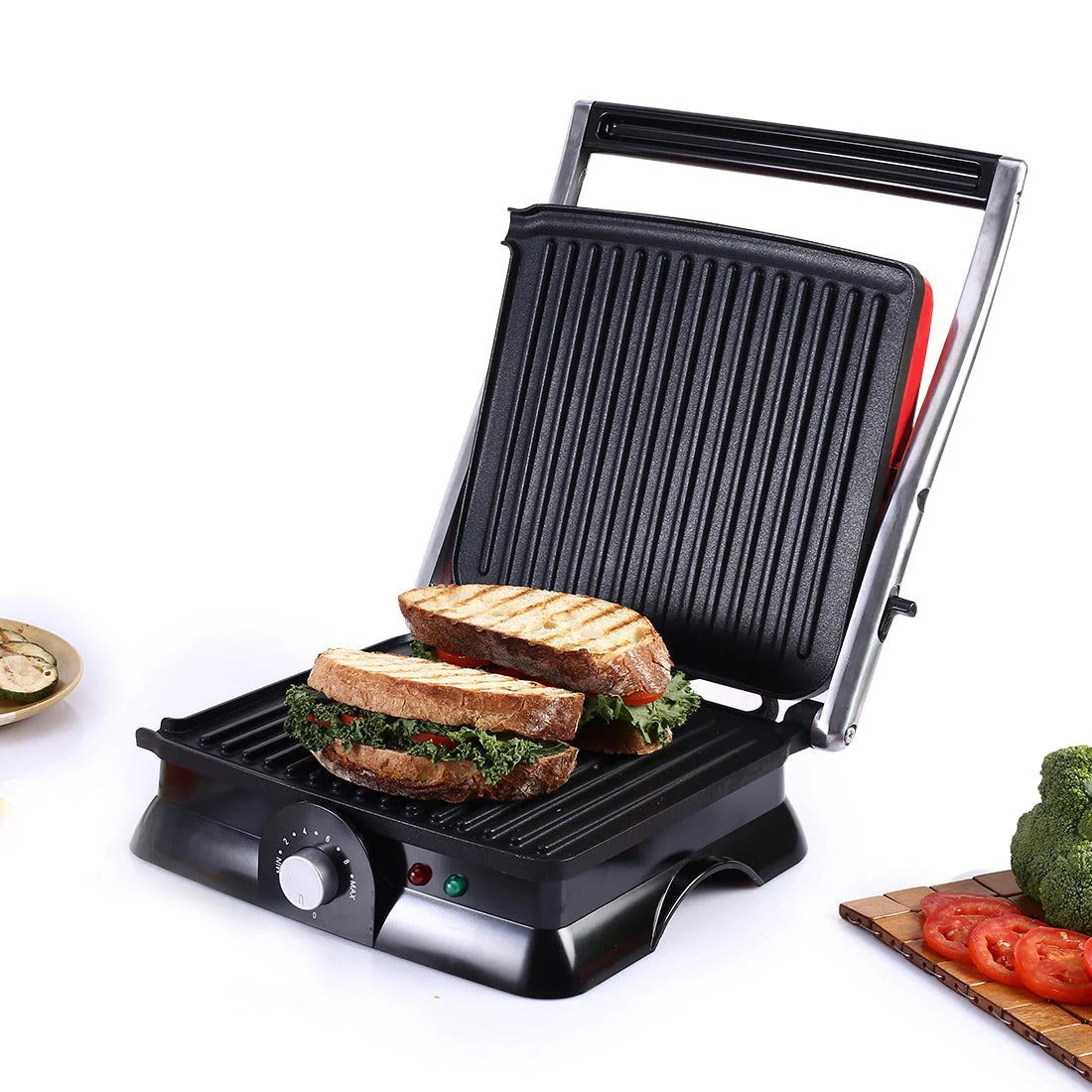 Wonderchef Crimson Edge Electric Contact Grill Sandwich Maker (Red, 1800W)