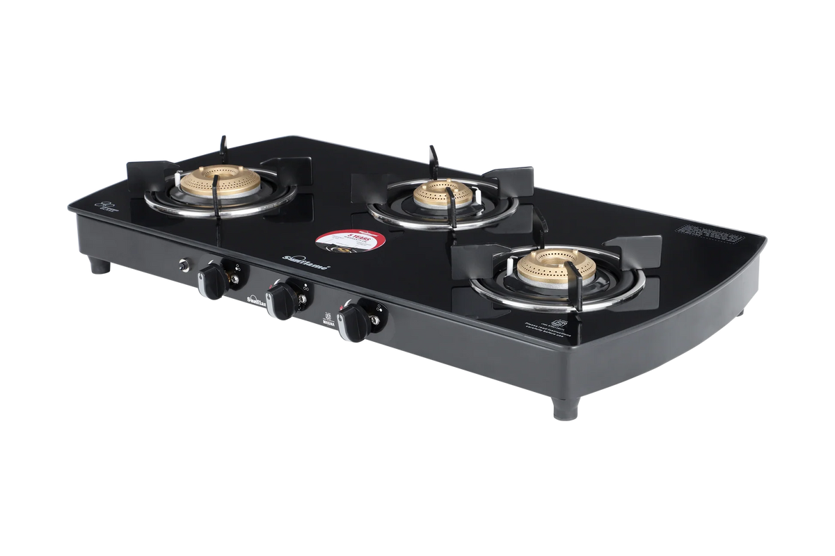 Sunflame Magna Glass Top Gas Stove (3 Burner, Auto Ignition)