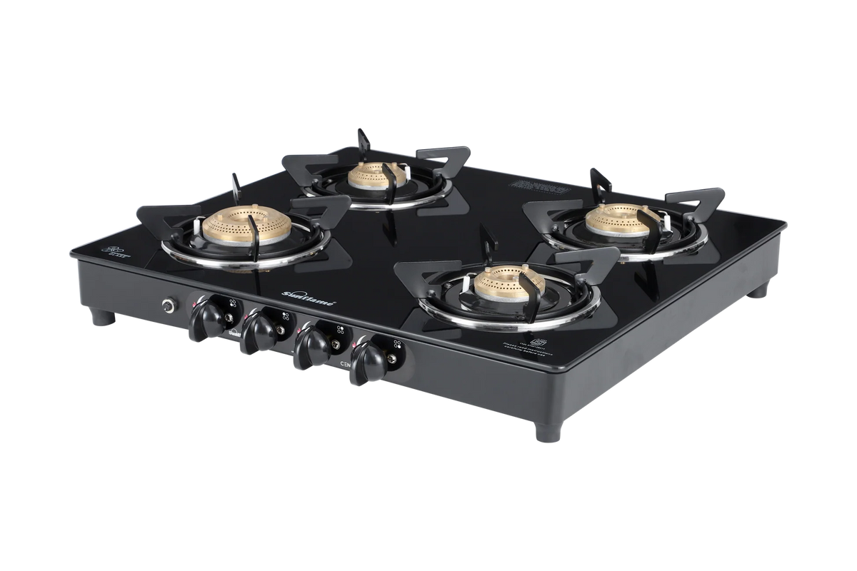 Sunflame Centa Glass Top Gas Stove (4 Burner, Auto Ignition)